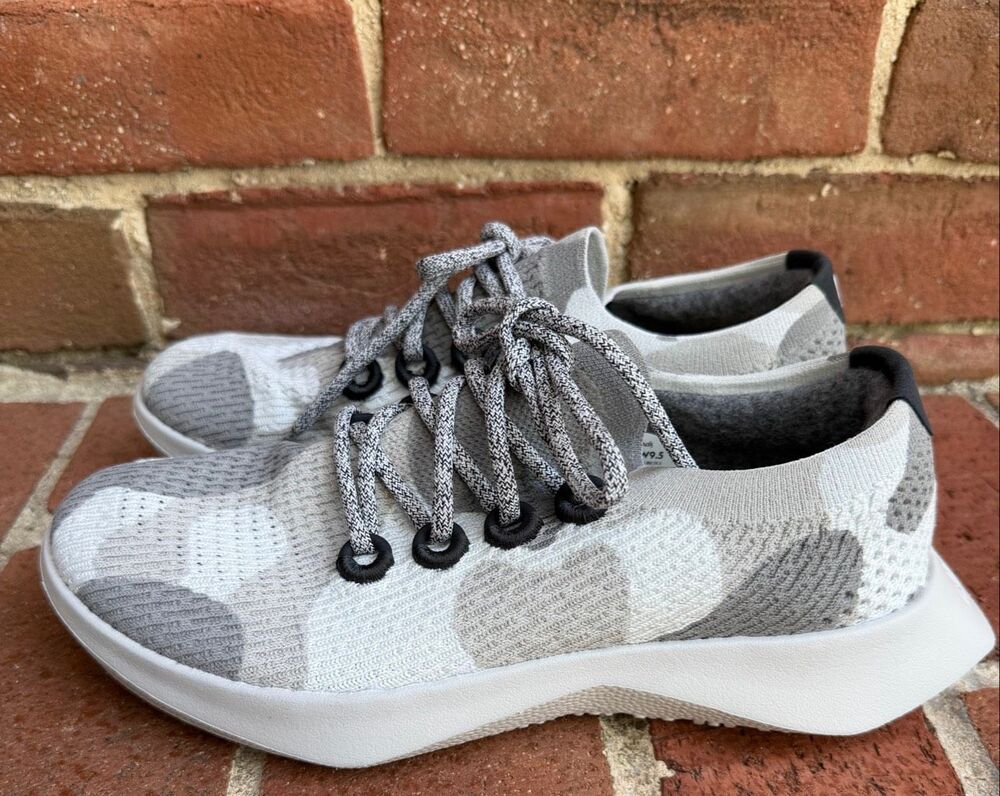 Allbirds Women's Tree Dasher 2 Running Shoes Light Grey Blizzard Camo Sz 9.5 NEW